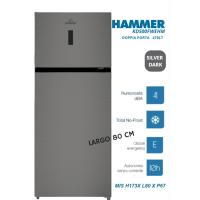 Hammer fri dp nofrost 479lt 173,5x79x67cm cl.e display dark silver